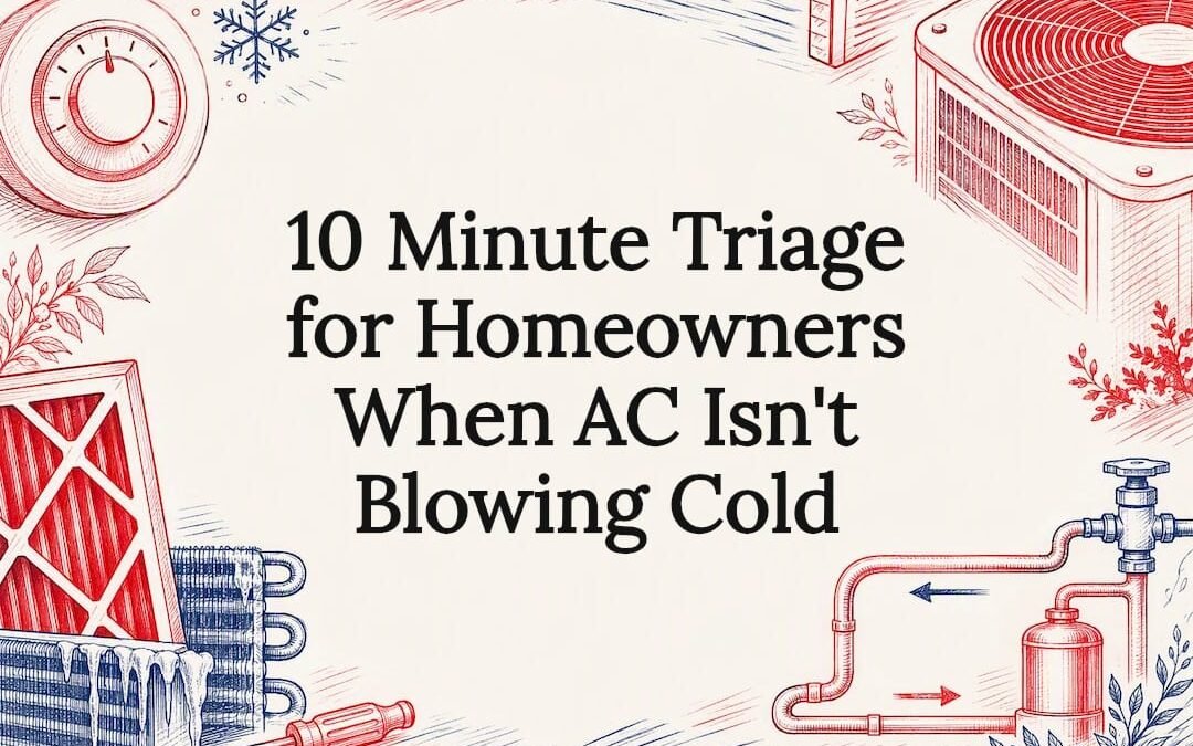 10 Minute Triage for Homeowners When AC Isn’t Blowing Cold