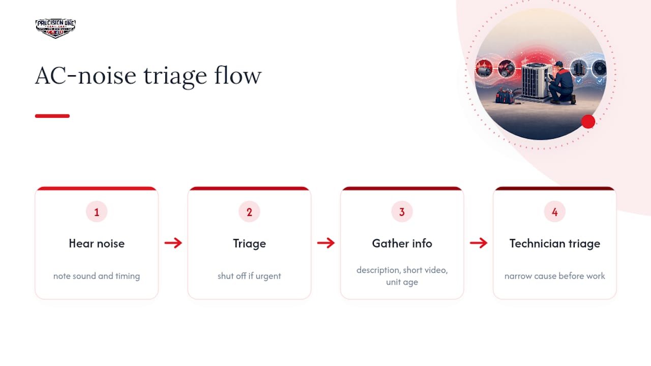 An Honest Take on Diagnosing a Noisy AC — overview diagram